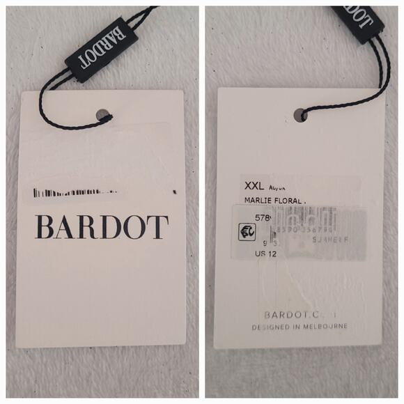 Bardot Marlie‎ Ditsy Floral Milkmaid Dress White XXL - Picture 5 of 8